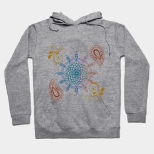 Dreamcatcher and paisley motif pattern mandala design illustrations Hoodie